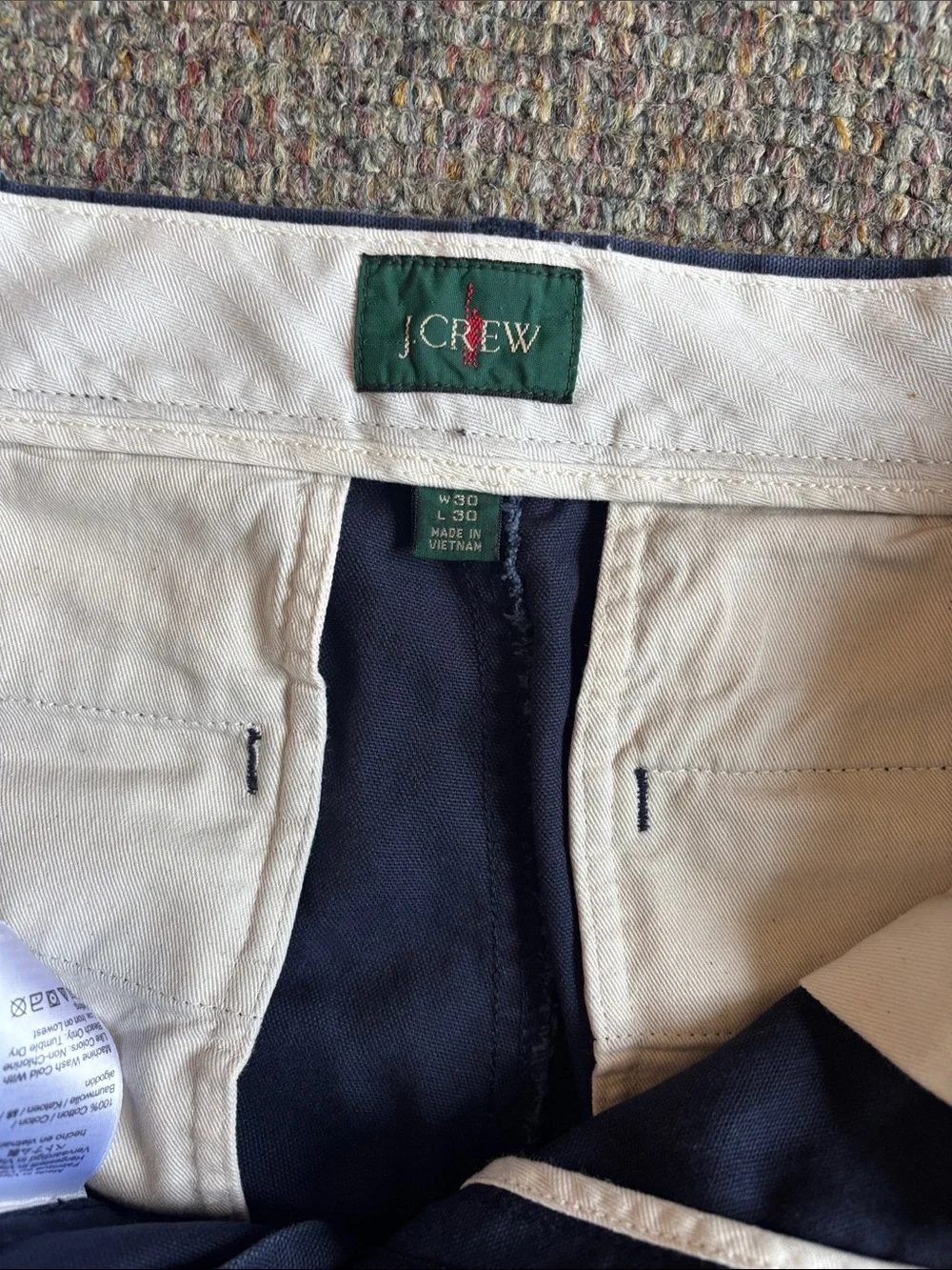 J. Crew Mens Classic Fit Canvas Pant 30x30 BW595
